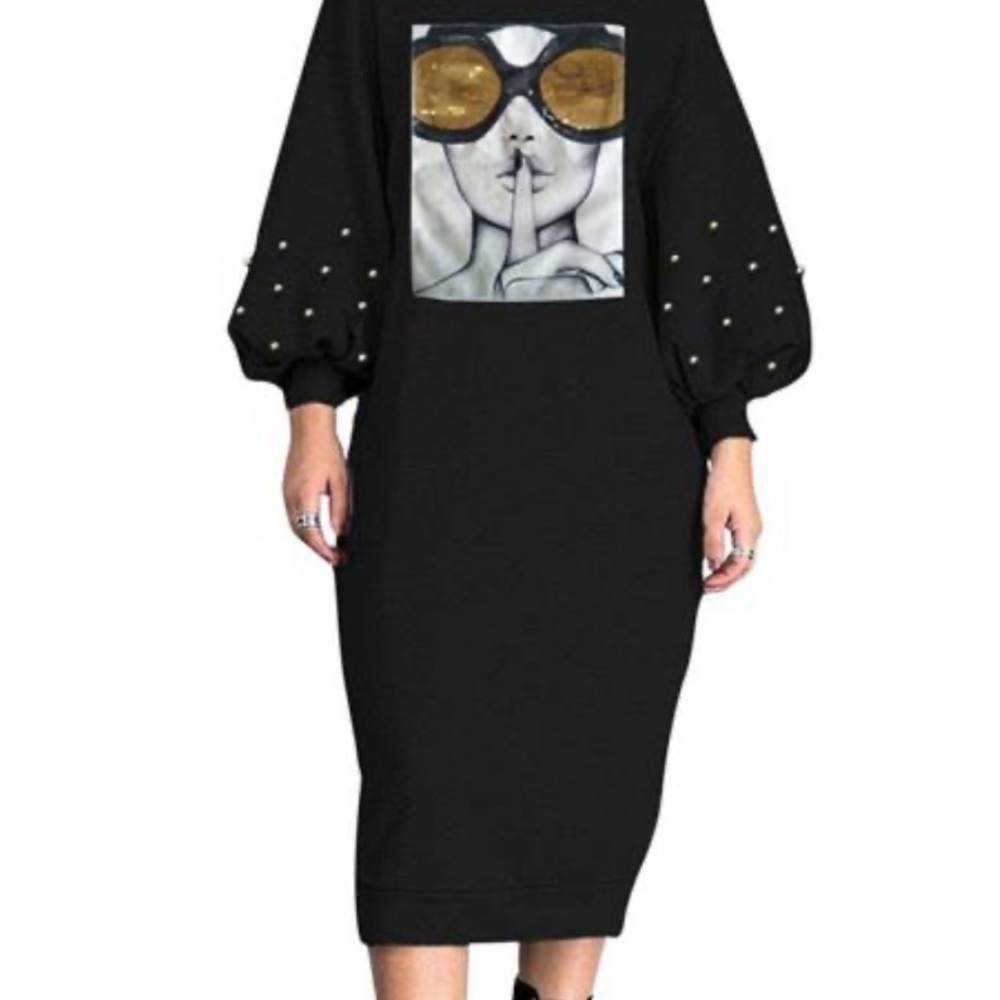 Sweatshirt graphic dress